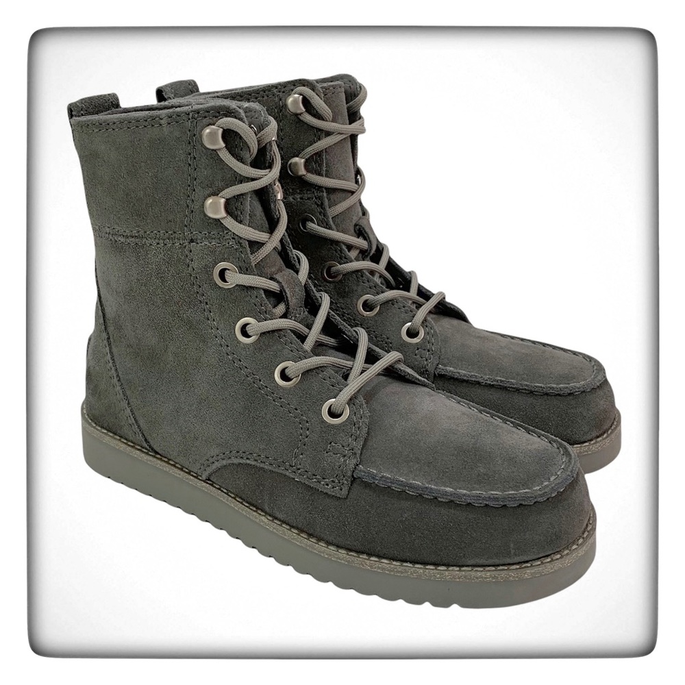 Koolaburra by UGG Neston Suede Gray Lace Up Boots